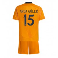 Camisa de Futebol Real Madrid Arda Guler #15 Equipamento Secundário Infantil 2024-25 Manga Curta (+ Calças curtas)